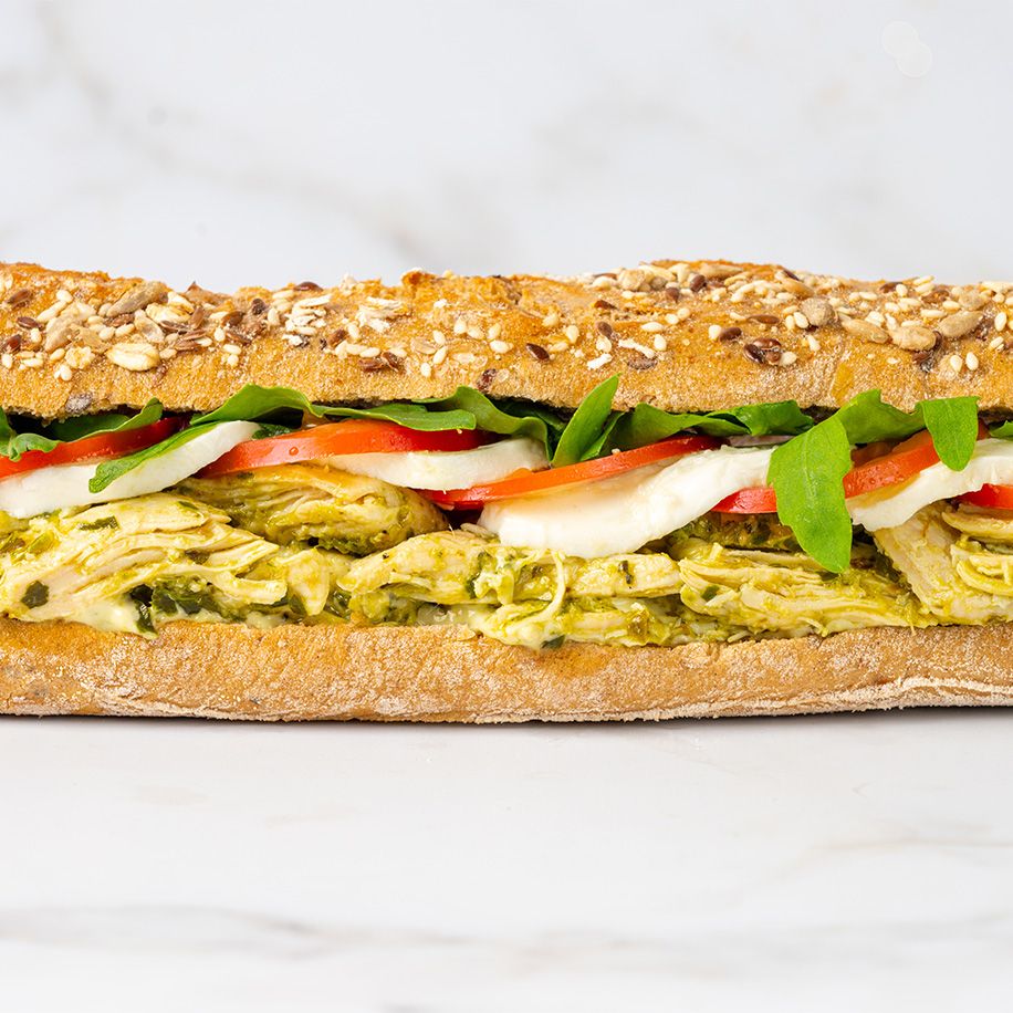 Pesto Chicken & Mozzarella on Multigrain Sourdough – website 