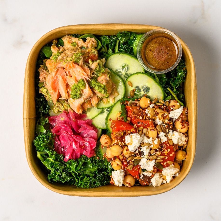 Pesto Salmon Bowl by Emma Petersen 