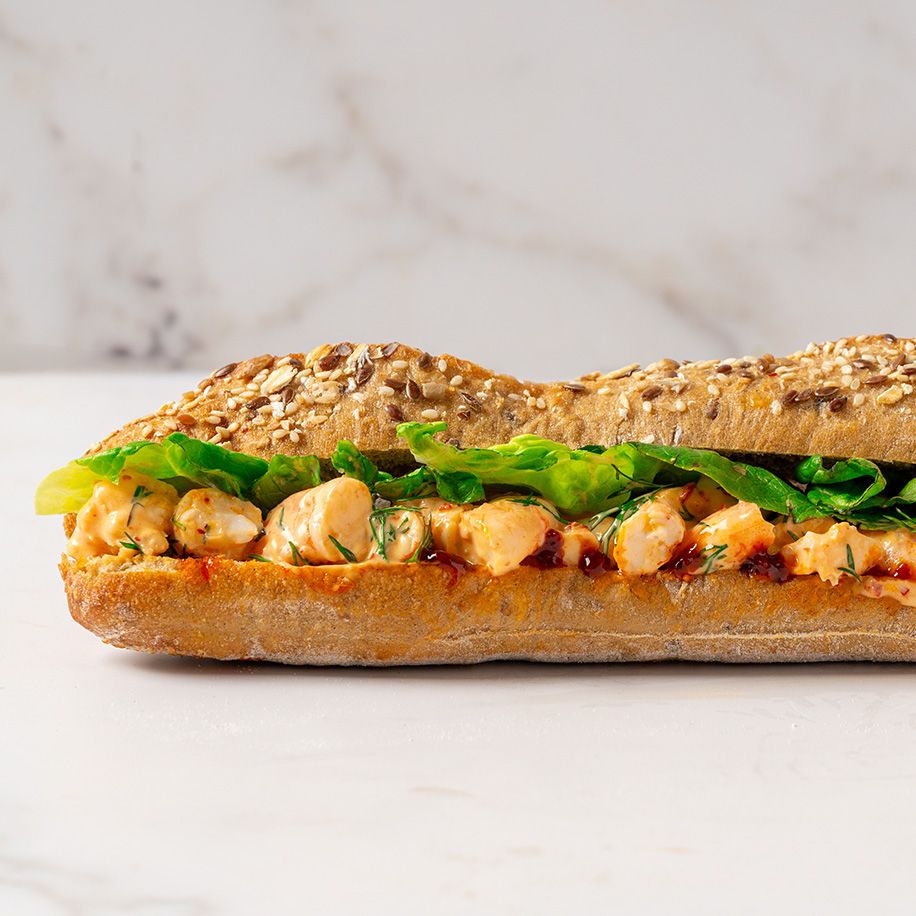 Prawn Piccante on Multigrain Sourdough 